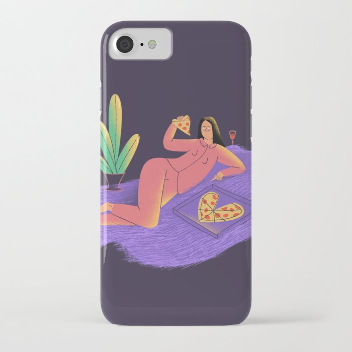 lovely pizza lady iPhone Case