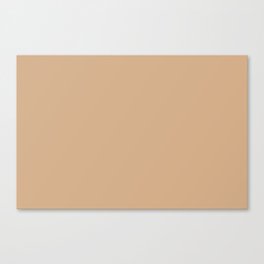 Neutral Medium Beige Brown Solid Color Pairs PPG Cheddar Biscuit PPG1083-5 - Single Shade Hue Colour Canvas Print