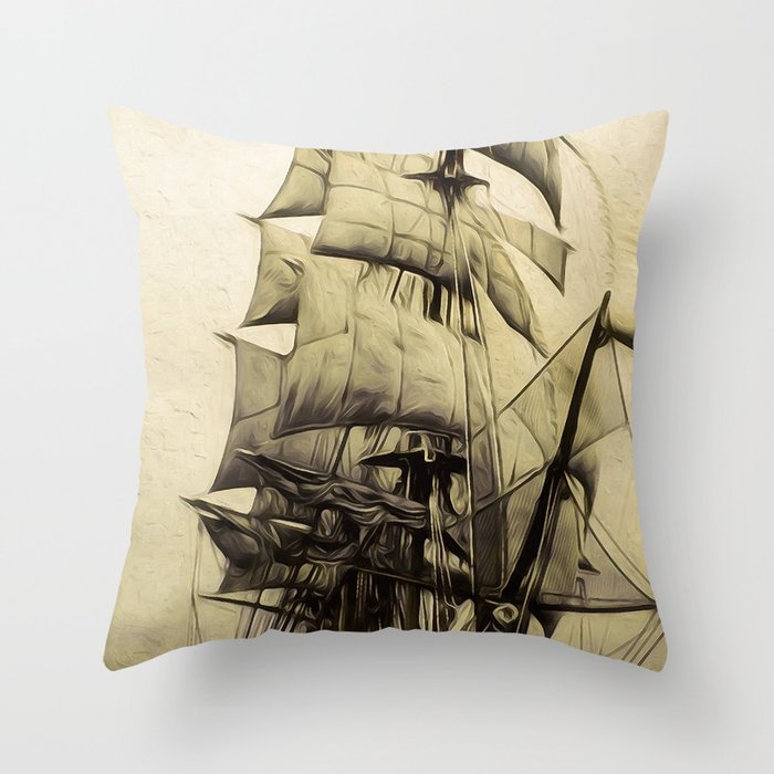 Black Sails Throw Pillow