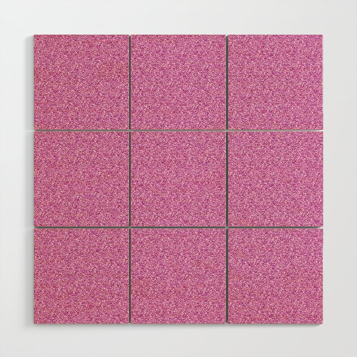 Pink Glitter Wood Wall Art