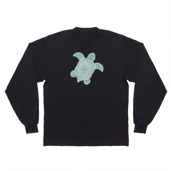 Tropical Turtle | mineral Teal Long Sleeve T Shirt