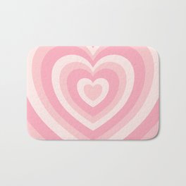 Pink Love Hearts  Bath Mat