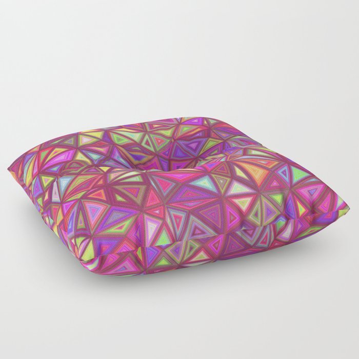 Concentric Triangles Floor Pillow