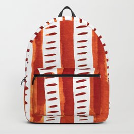 Watercolor lines - orange Backpack
