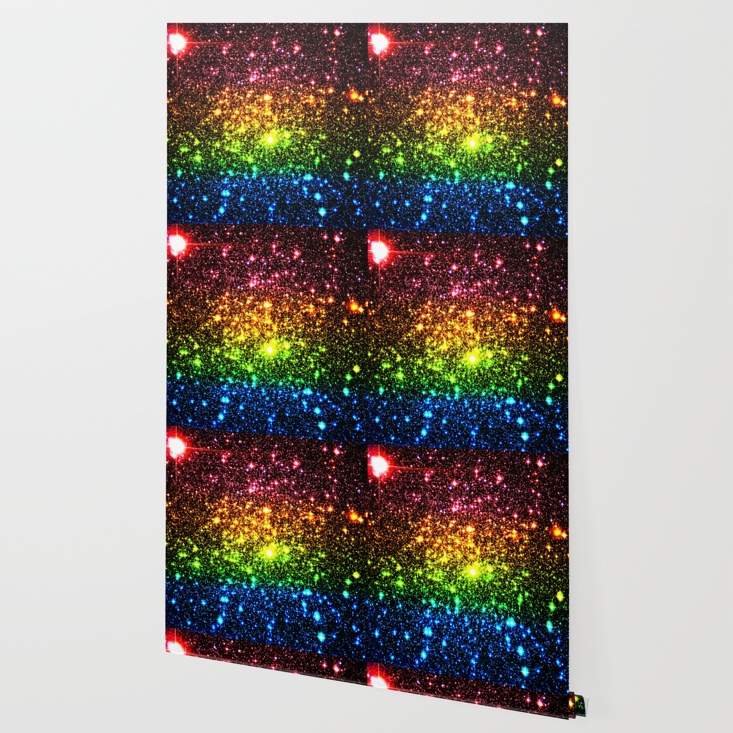 Rainbow Sparkle Galaxy Stars Wallpaper By Vintageby2sweet Society6
