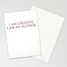 I am creative. I am an author. Affirmation Stationery Cards