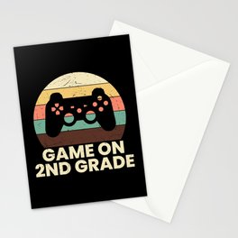 Game On 2nd Grade Retro School Stationery Card