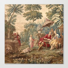 Antique 18th Century Chinoiserie Aubusson Tapestry Francois Boucher Canvas Print