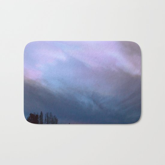 Sunset in winter evening Bath Mat