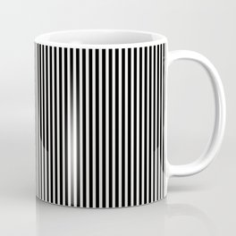 Simple Black & White Licorice Cabana Stripe Coffee Mug