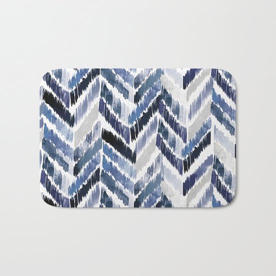 Tropical Vibrations Indigo Bath Mat