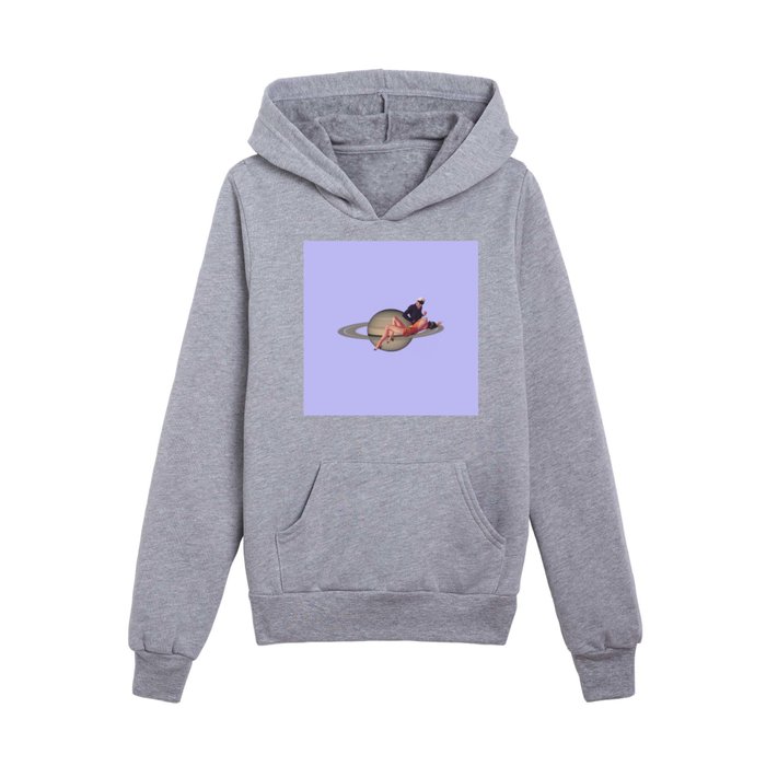 need some space lilac Kids Pullover Hoodie