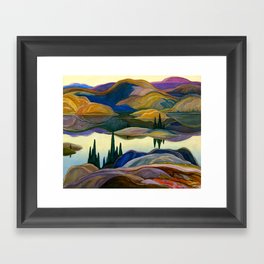Franklin Carmichael - Mirror Lake - Canada, Canadian Watercolor Painting - Group of Seven Framed Art Print
