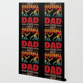 Best baseball dad ever retro Fathers day 2022 gift Wallpaper