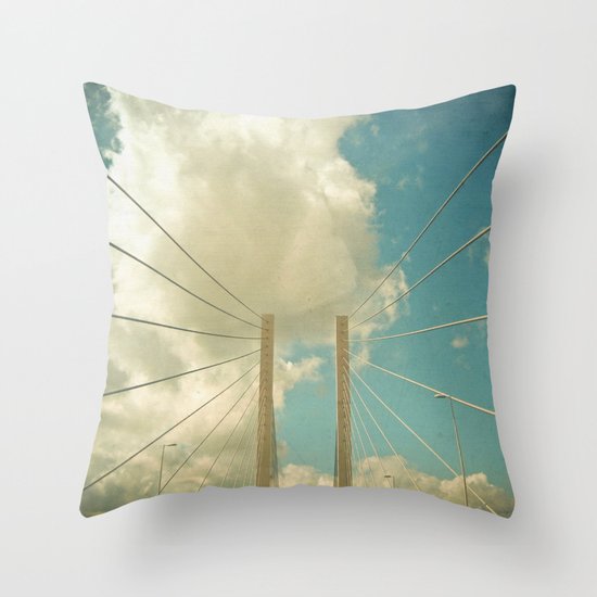 Over the Bridge Throw Pillow