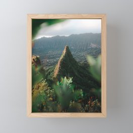 Olomona - Three peaks - Oahu Hawaii Framed Mini Art Print