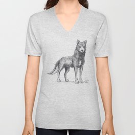 The Lone She-Wolf V Neck T Shirt