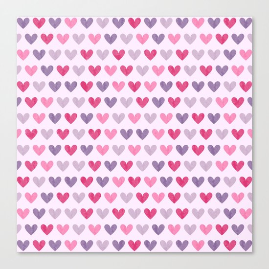 Colorful hearts V Canvas Print