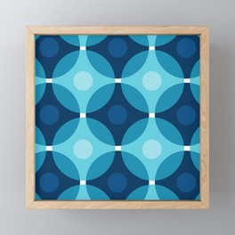 Blue Circles Framed Mini Art Print