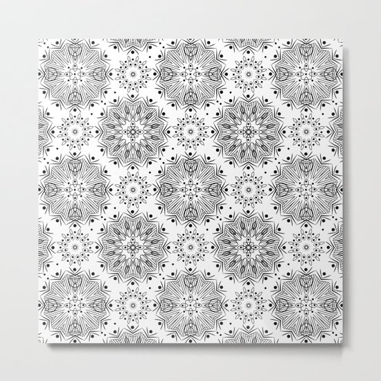 Black and white abstract pattern . 15 Metal Print