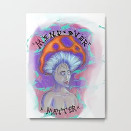 Mind over Matter Metal Print | Mindovermatter, Trippy, Mushrooms, Plant, Digital, Drawing, Chalk Charcoal, Zombie, Mind 