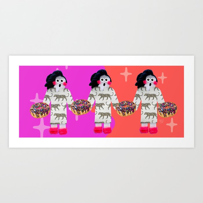 Leopards Sprinkles & Donuts Oh My! Art Print