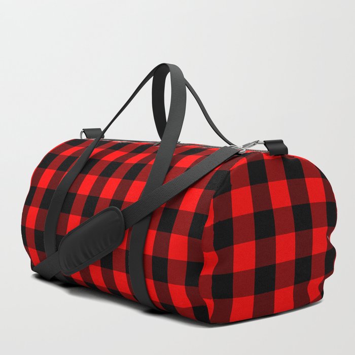 Buffalo plaid sale duffle bag