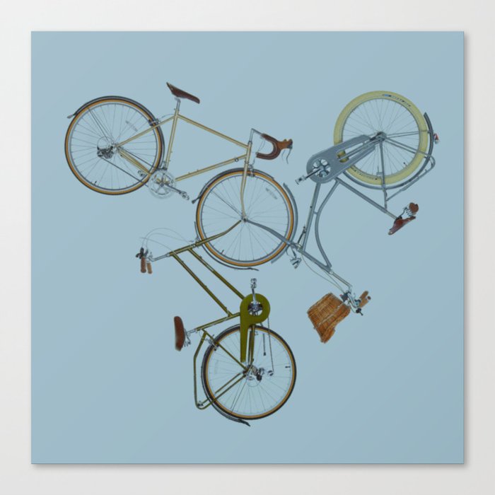 3 bikes Canvas Print