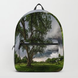 Big Tree - Tall Cottonwood and Passing Storm in Texas Backpack
