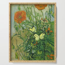 Vincent van Gogh "Butterflies and Poppies" Serving Tray