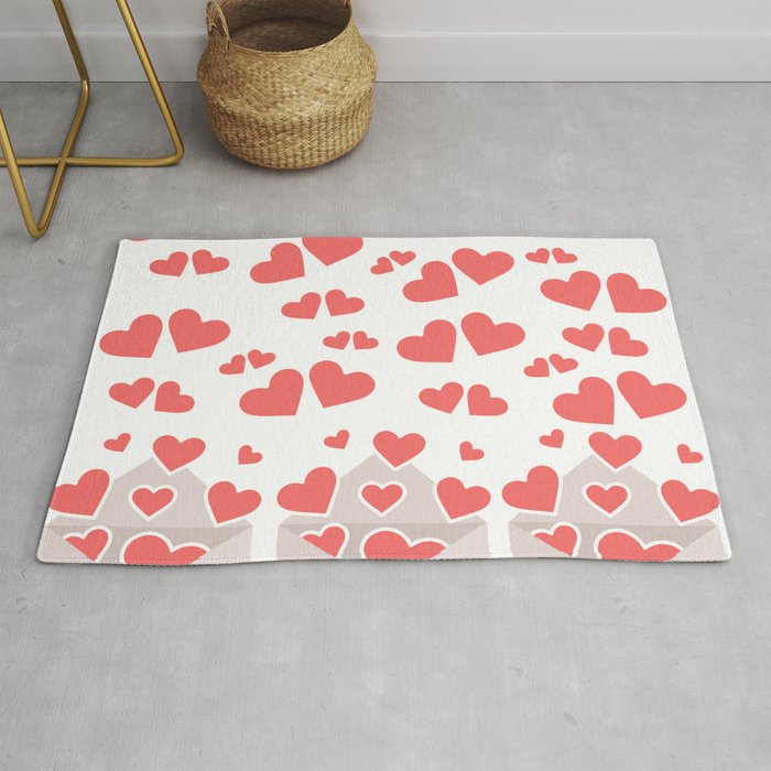 Sending All My Love To You Valentines Day Anniversary Gift- White  Rug