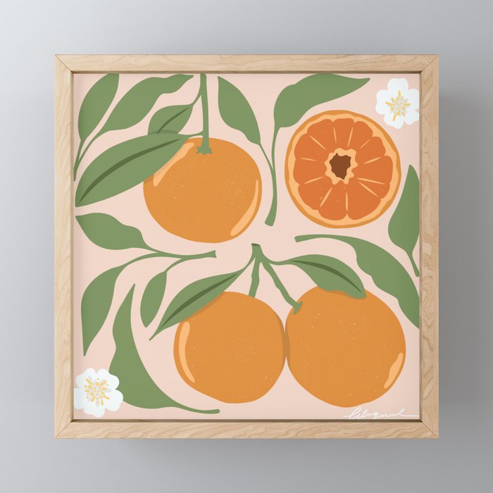 Orange Blossom Framed Mini Art Print