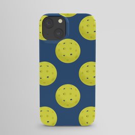 Pickleballs on Blue iPhone Case