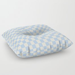 Check II - Baby Blue Twist — Checkerboard Print Floor Pillow