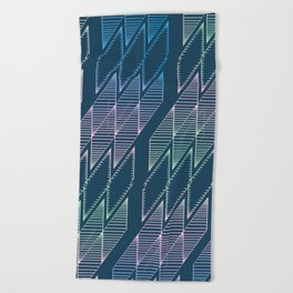 Diamonds (Blue) Beach Towel