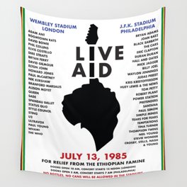 Live Aid 1985 Vintage JFK & Wembley Stadium Concert Festival Gig Advertising Music Poster Wall Tapestry