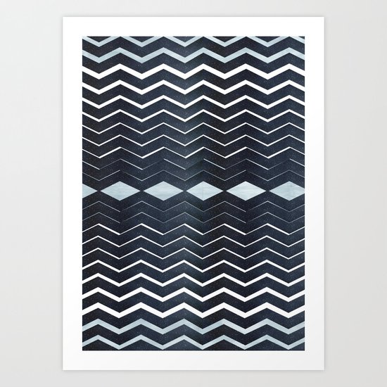 ELEGANT IN BLUE Art Print