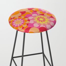 Floral Abstract Pattern Design Bar Stool