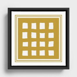 Chic Painted Plaid in Golden Yellow [KPS 2172] Framed Canvas