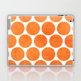 orange polka dots Laptop & iPad Skin