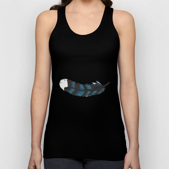 Blue Feather Unisex Tank Top