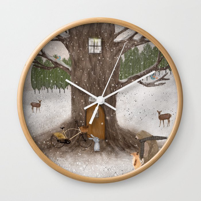 merry berry wood Wall Clock