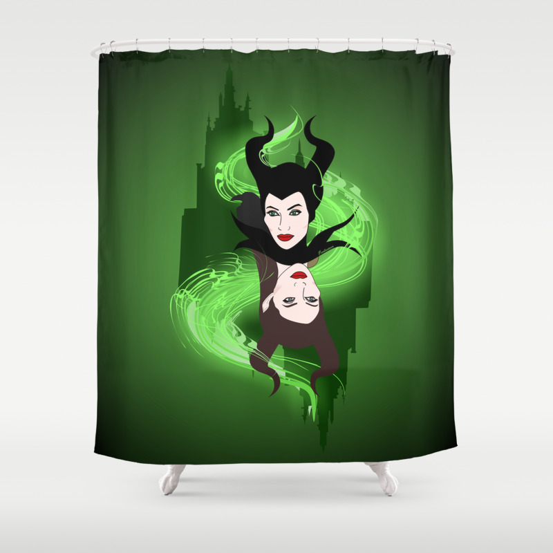 Maleficent Shower Curtain By, Maleficent Shower Curtain