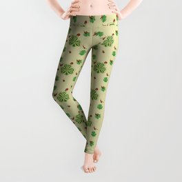 ST.PATRICK'S DAY and lady bug pattern Leggings