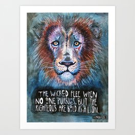 Bold as a Lion Art Print