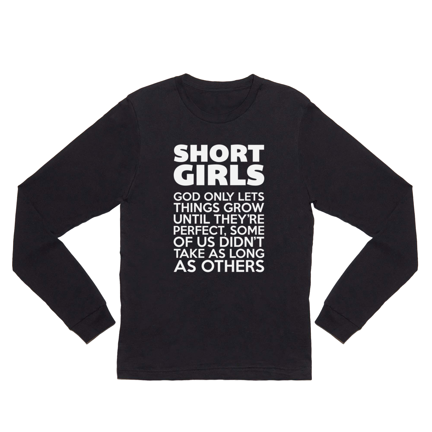 Ass Belang alleen Short Girls Funny Quote Long Sleeve T Shirt by EnvyArt | Society6