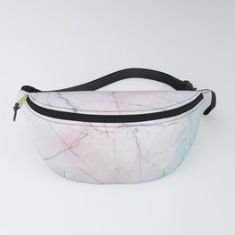 Grey and azure Marble texture Fanny Pack