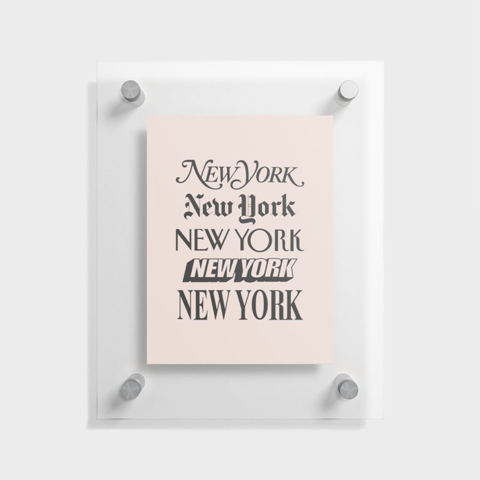 New York I Heart New York City New York Poster I Love NYC Design Home Wall Decor Floating Acrylic Print