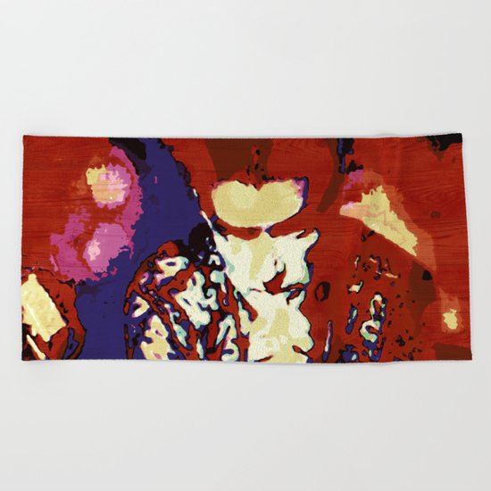 His Gaze Beach Towel