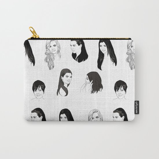 Keeping Up (Black and White) Carry-All Pouch